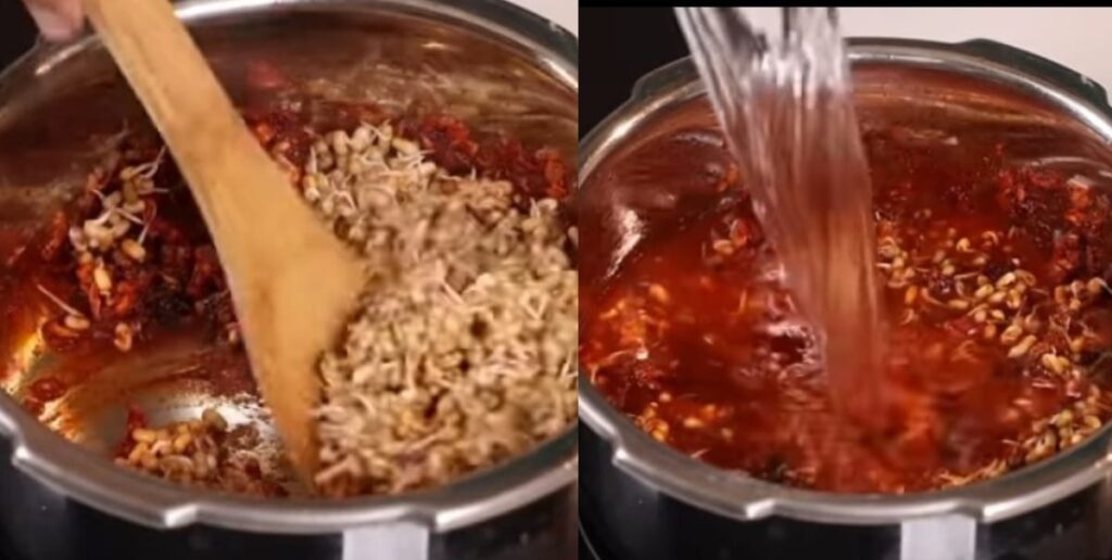 sprouted beans add