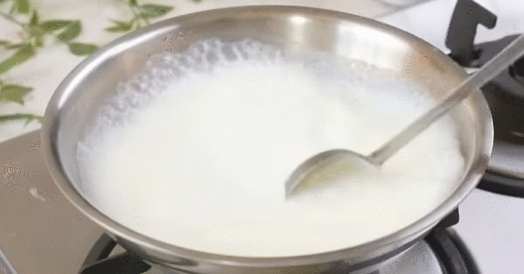 Fruit custard milk